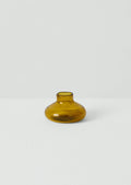 Hand Blown Glass Candle Holder | Amber