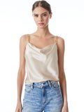 HARMON CHAIN STRAP DRAPEY SLIP TANK - SAND