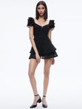 HARTFORD SMOCKED BUSTIER ROMPER - BLACK