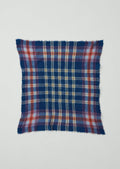 Heath Boiled Wool Check Scarf | Delft Blue