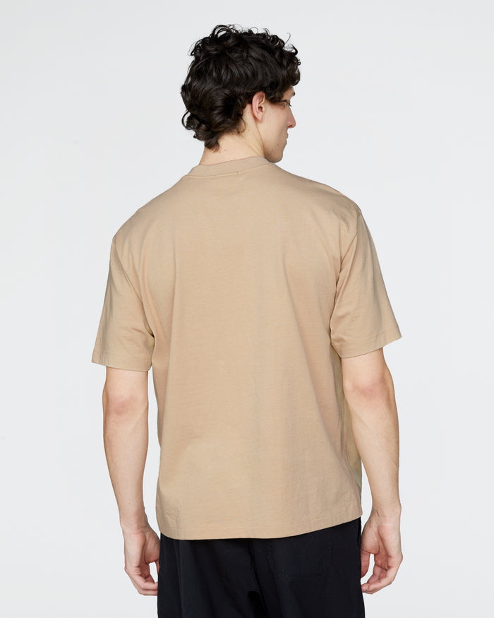 Heavyweight Jersey Crew Neck Pocket Tee - Macadamia