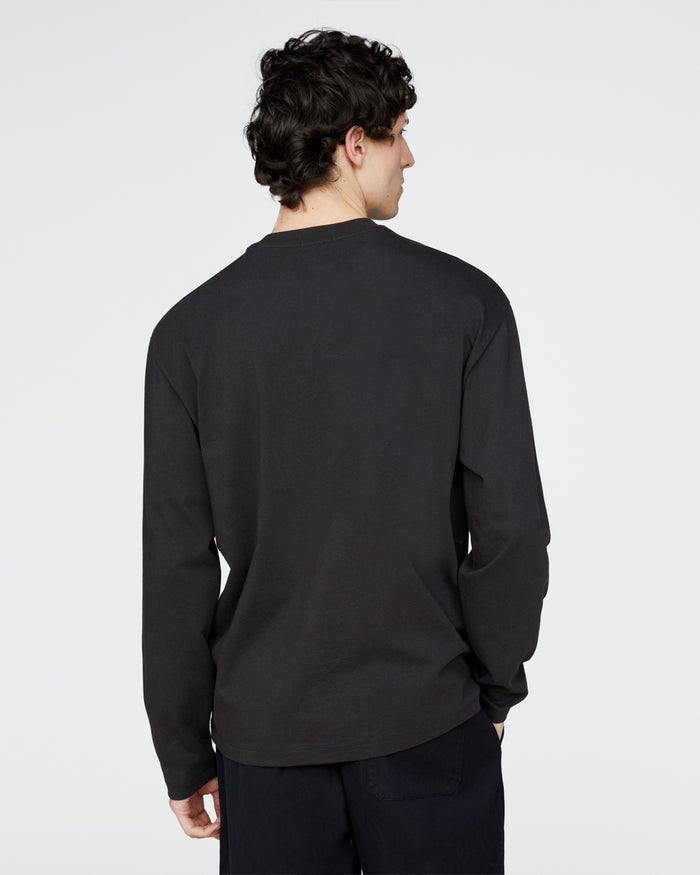 Heavyweight Jersey Long Sleeve Crew - Black