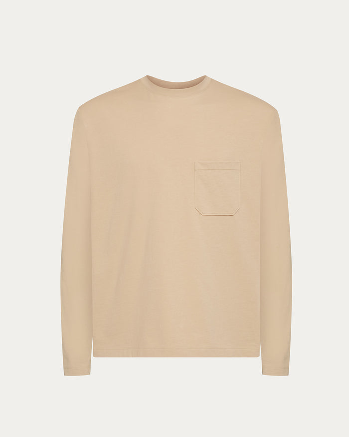 Heavyweight Jersey Long Sleeve Crew - Macadamia