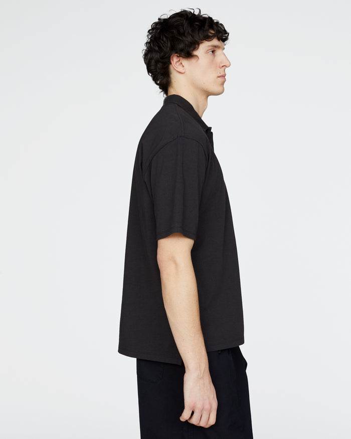 Heavyweight Jersey Polo - Black