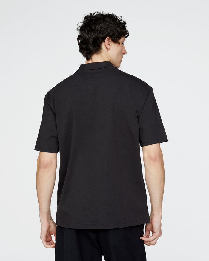 Heavyweight Jersey Polo - Black