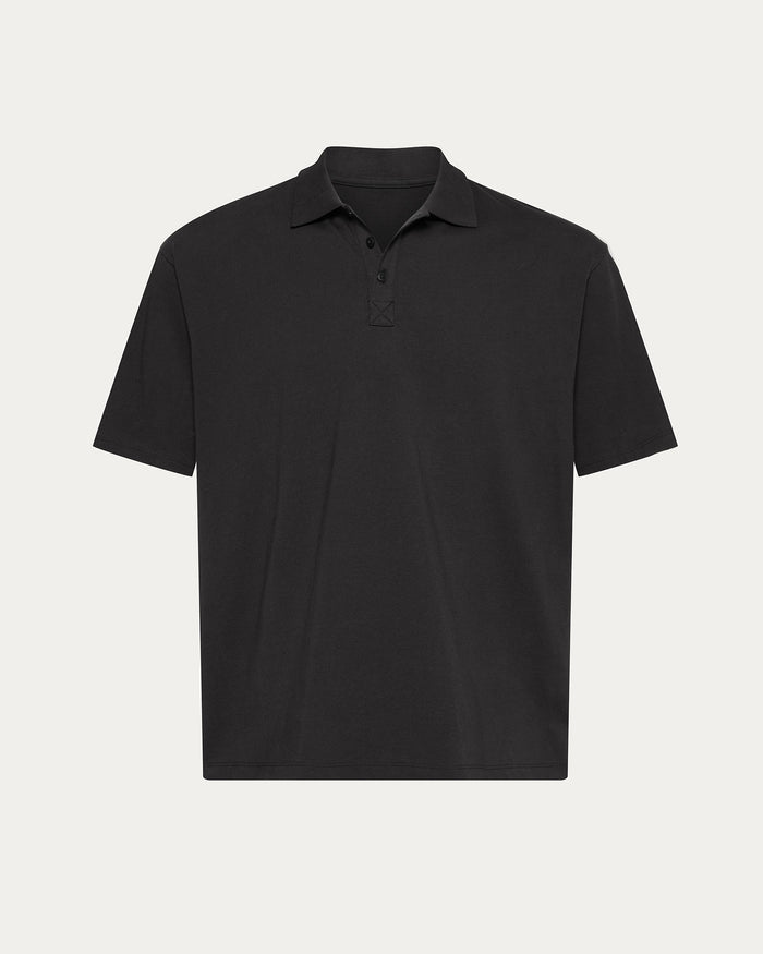 Heavyweight Jersey Polo - Black