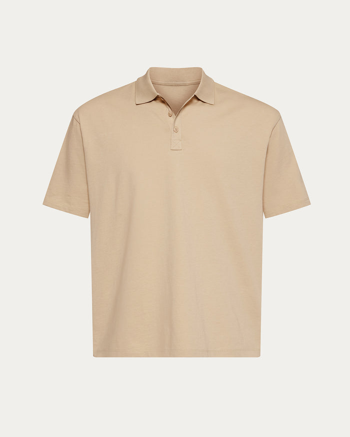 Heavyweight Jersey Polo - Macadamia