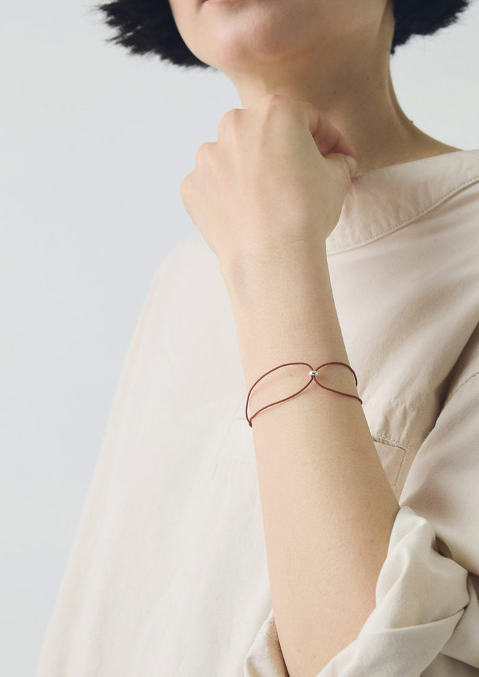 Helena Rohner Silver Bead String Bracelet | Plum/Silver