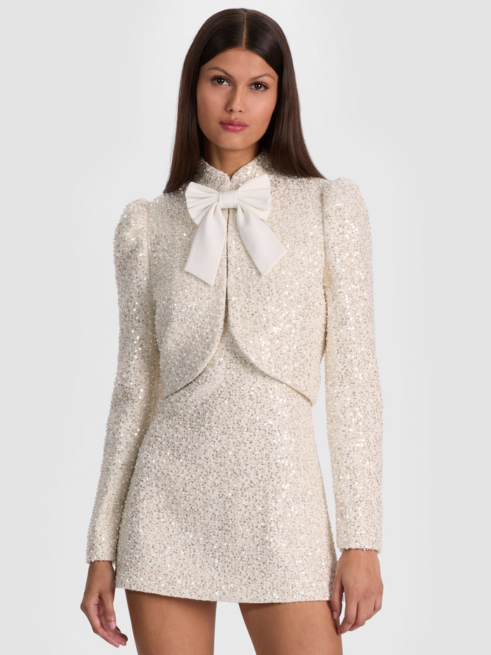 ILARIA EMBELLISHED JACKET - OFF WHITE