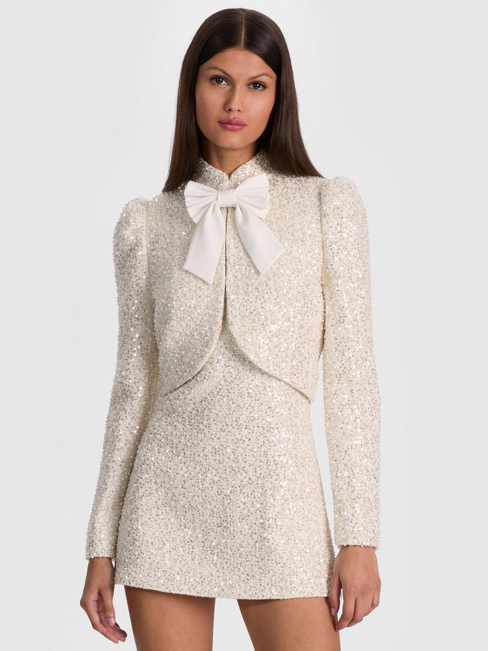 ILARIA EMBELLISHED JACKET - OFF WHITE
