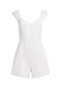 IMAN PLEATED SLEEVE ROMPER - WHITE