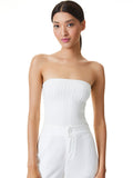 IZZIE CABLEKNIT TUBE TOP - SOFT WHITE