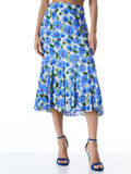 JACQUELINE MIDI GODET SKIRT - PERFECT PANSY