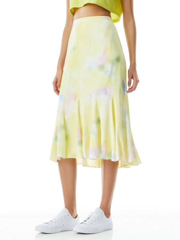 JACQUELINE TIE DYE MIDI SKIRT - BEACHSIDE TIE DYE