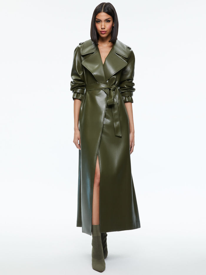 JARRETT VEGAN TRENCH - OLIVE