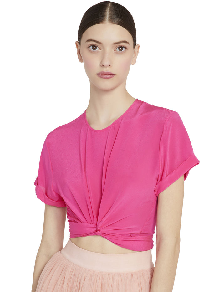 JASPER TEE WITH BACK TIE - WILD PINK