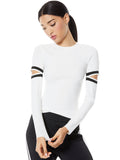 JAZI CUT OUT SLEEVE PULLOVER - SOFT WHITE/BLACK