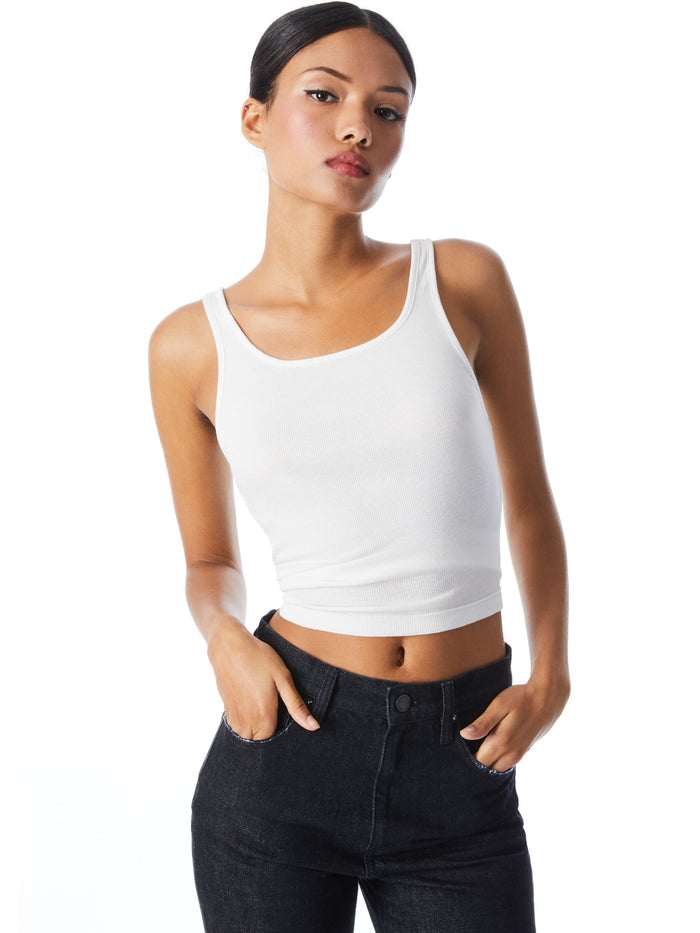 JEMI RIBBED TANK - OFF WHITE