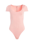 JENARA CAP SLEEVE BODYSUIT - PINK