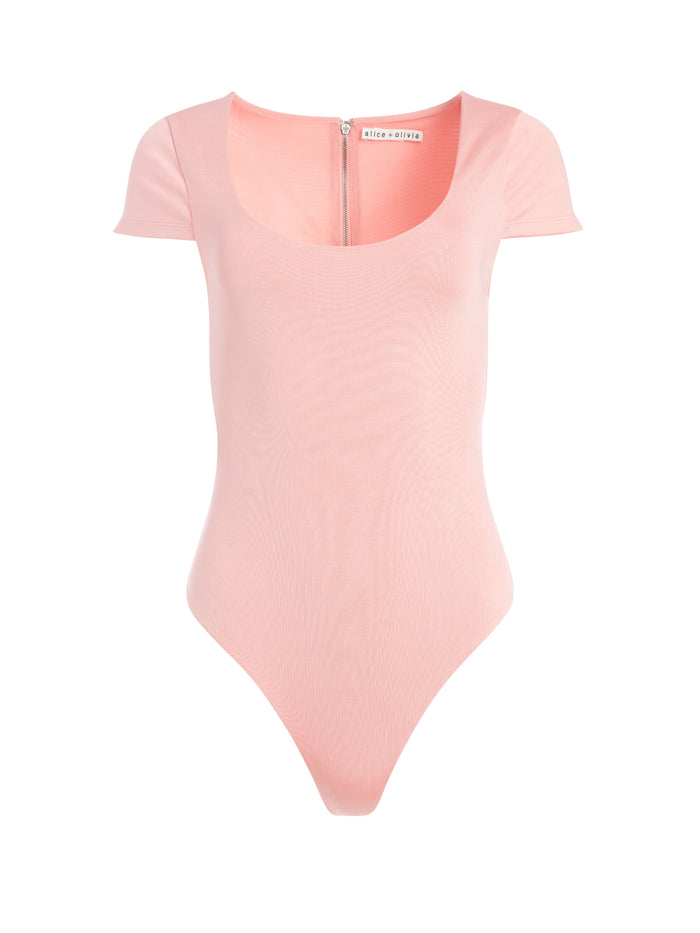 JENARA CAP SLEEVE BODYSUIT - PINK