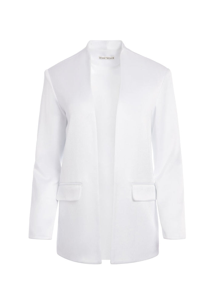 JETTA STRONG SHOULDER JACKET - WHITE