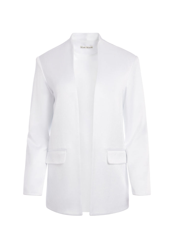 JETTA STRONG SHOULDER JACKET - WHITE