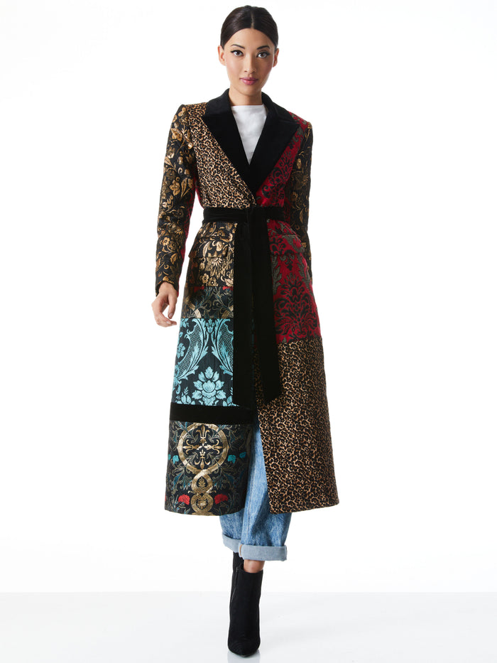 JOELLE QUILTED PATCHWORK COAT