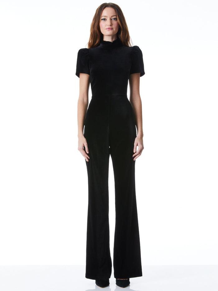 JORAH PUFF SLEEVE JUMPSUIT - BLACK