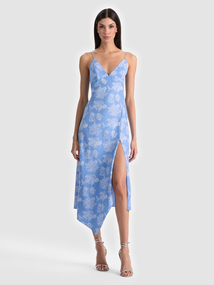 JULIETTA MIDI SLIP DRESS - CAROLINA BLUE