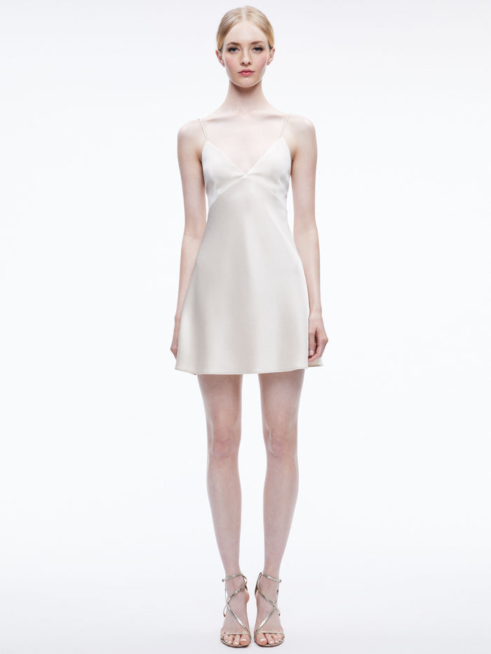 JULIETTA MINI SLIP DRESS - CHAMPAGNE