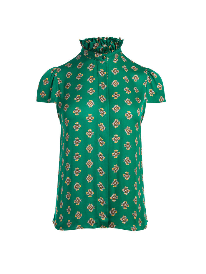 JULIETTE BUTTON FRONT BLOUSE - FOULARD