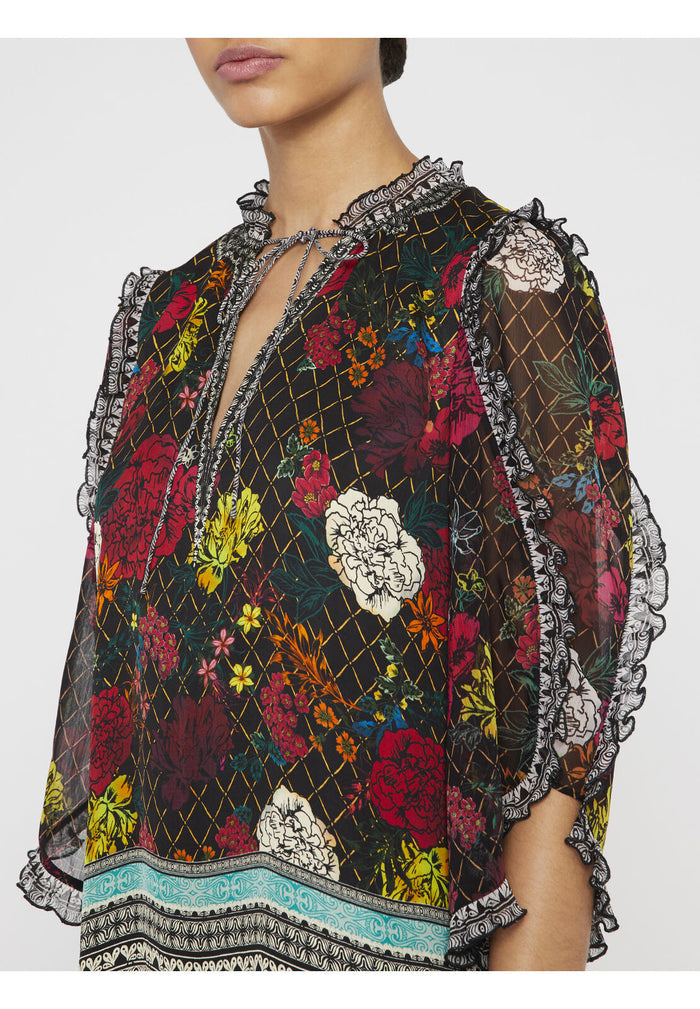JULIUS FLORAL MINI DRESS - MONA MULTI/COMBO