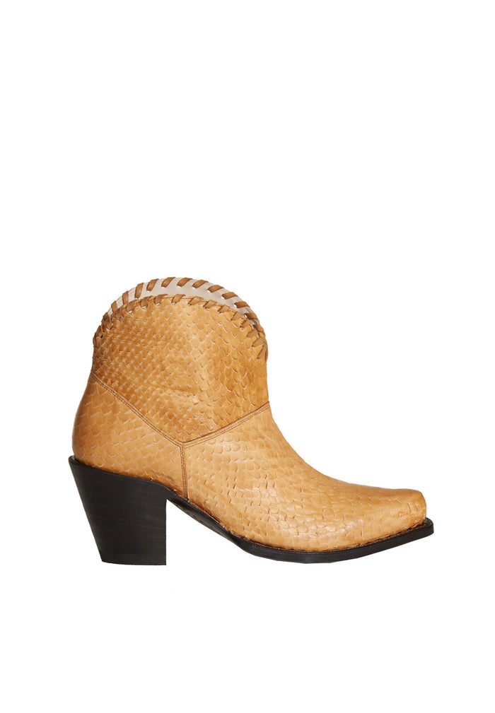 KAIRA EMBOSS CUT PYTHON - TOFFEE