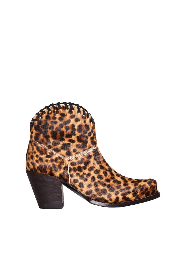 KAIRA LEOPARD PRINT HAIRCALF - TAN/BROWN