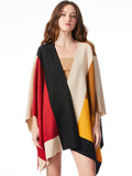 KAMALA COLORBLOCK PONCHO - MULTI