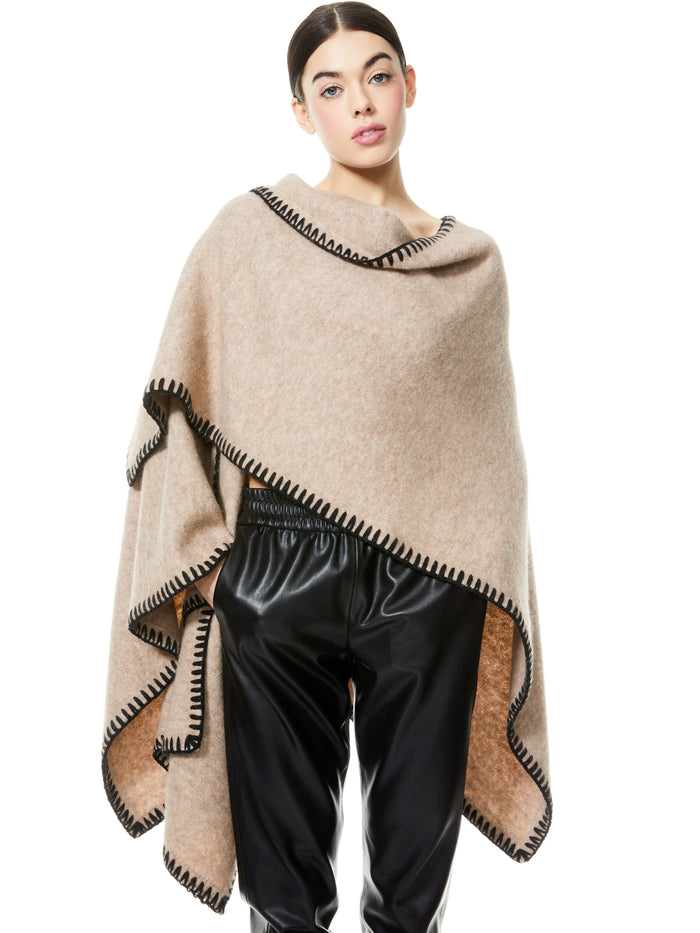 KAMALA OVERSIZED PONCHO - TAN