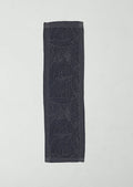 Kantha Embroidered Cotton Scarf | Midnight/Ecru