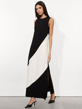 KATE MAXI DRESS - BLACK/OFF WHITE