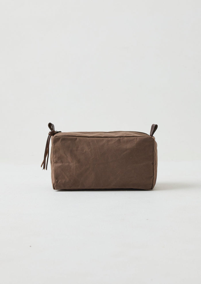 Kate Sheridan Bracken Waxed Cotton Wash Bag | Bracken