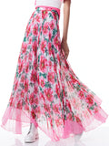KATZ PLEATED MAXI SKIRT - HIGH TEA FLORAL