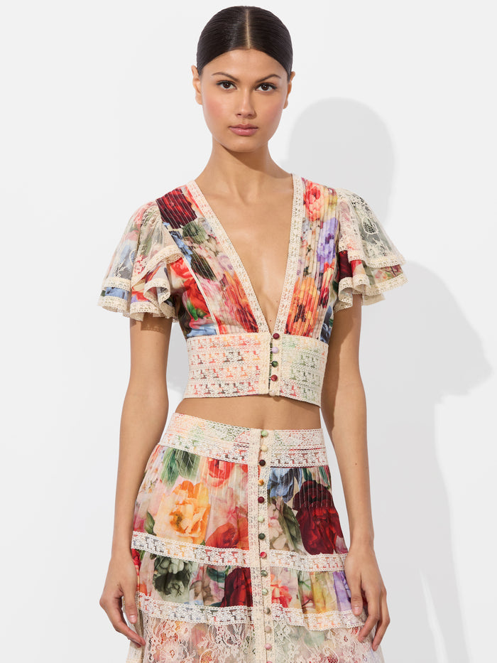 KEELEY BLOUSE - STORM FLORAL SM