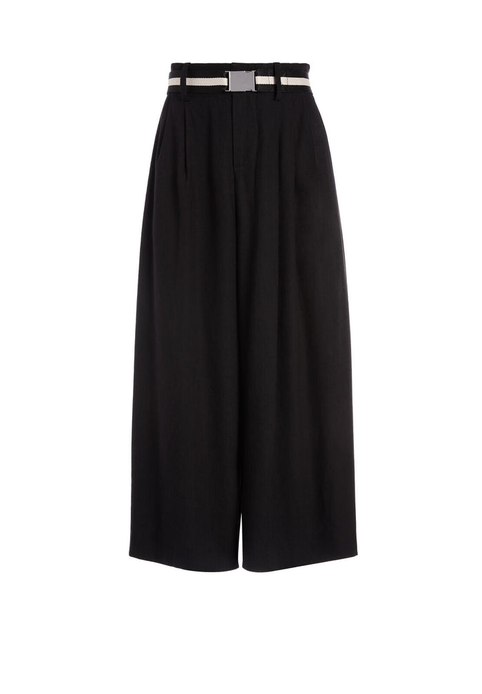 KEITHA BELTED GAUCHO PANT - BLACK
