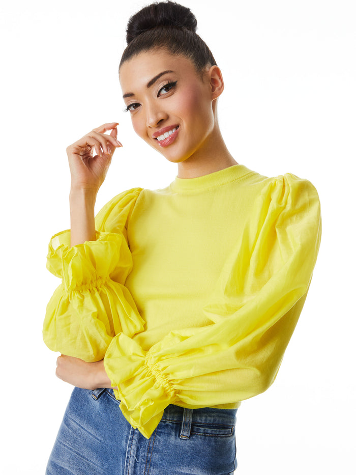 KIRIE COMBO SLV PULLOVER - SUNFLOWER COMBO