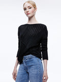 KRAVIT PATCHWORK SWEATER - BLACK