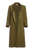 KYLIE LONG SHAWL COLLAR JACKET - OLIVE