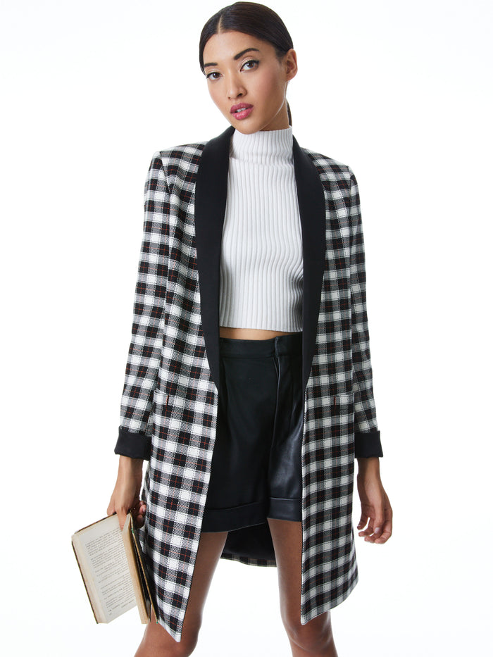 KYLIE SHAWL COLLAR JACKET - ANTIQUE WHITE/MULTI