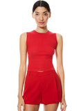 LAINE CREWNECK TANK - RUBY