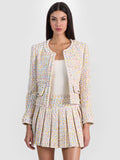 LANDON CROPPED JACKET - OFF WHITE/MULTI