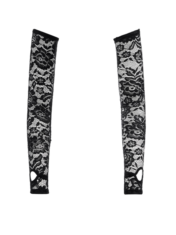 LANEY LONG GLOVES - BLACK