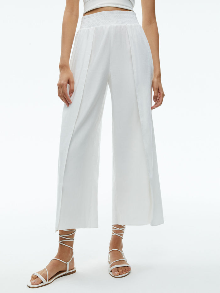 LARISSA ANKL LNGTH PLL UP PANT - OFF WHITE